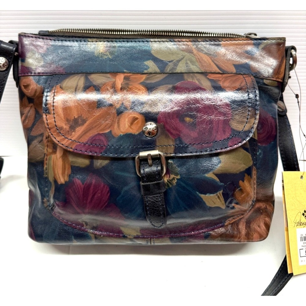 SET  Patricia Nash Tuscania Floral PERUVIAN PAINTING  Leather PURSE BAG NWTS